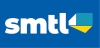 Logo SMTL blanc sur fond bleu